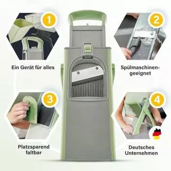 Овощерезка с регулируемой толщиной, измельчитель лука из нержавеющей стали, томаторезка, кубикорезка синий