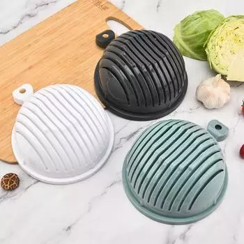 Овощерезка, слайсер, чаша для эффективного измельчения, встроенные режущие слоты, фруктовая нарезка, нескользящее основание, легко темно-зеленого