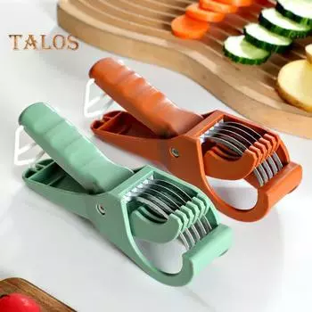Овощерезка, слайсер, лезвие из нержавеющей стали, многофункциональная картофелерезка, терка для салата, эргономичная ручка, нескользящий кухонный инструмент для дома зелёный