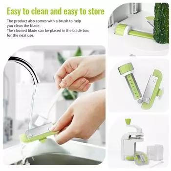 Овощерезка Yousheng с присоской, пищевая нержавеющая сталь, острое лезвие, резак для огурцов, картофеля, овощей, кухонные аксессуары белый