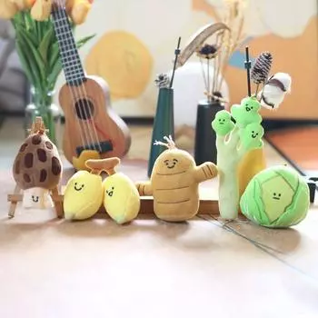 Овощи, фрукты, грибы, маленькие подвески, плюшевые игрушки, куклы, лук, имбирь, банановые сумки, подвесные украшения, куклы-брелоки 12-15cm