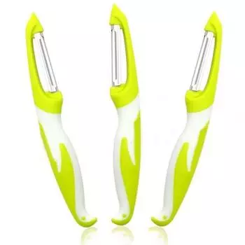 Овощная картофелечистка, резак для фруктов, цедра, строгальный станок для дыни, терка, кухонный гаджет 1 pc зелёный