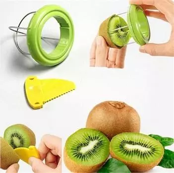 Овощной и фруктовый очищенный нож для киви, твистер, слайсер, кухонная овощечистка, разделитель, кухонные инструменты для фруктов, фрукты C зелёный