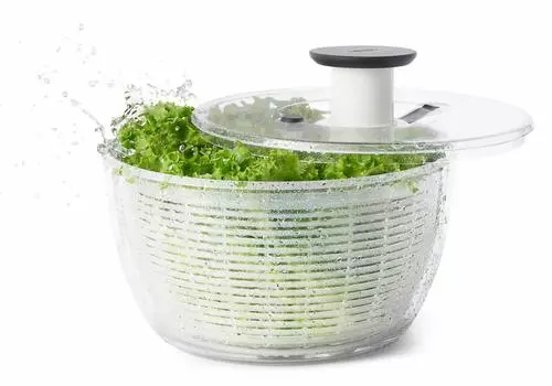 Овощной салат OXO На 4 и более персон 27 x 27 x Можно мыть в посудомоечной машине Спиннер, Сушилка, Большая, Круглая, Люди, Готовая, 15,5 см, (низкая настройка) чистый
