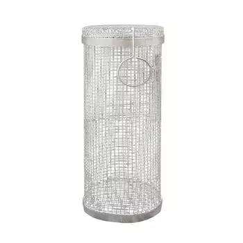 Овощной Свинина Говядина Курица Сетка для барбекю Цилиндр Моющийся Дышащий Барбекю Нержавеющая сталь Клетки Инструменты для гриля Посуда 20x9x9cm