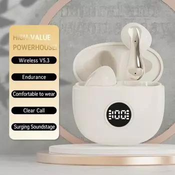 OWS Беспроводные наушники Bluetooth со светодиодным дисплеем, бинауральные наушники, зарядное устройство большой емкости с микрофоном, гарнитура, наушники-вкладыши