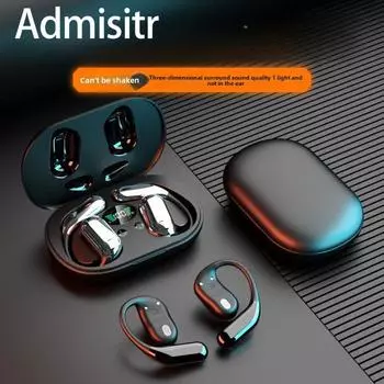 OWS Earless Bluetooth-наушники Беспроводные наушники с долгим сроком службы и шумоподавлением Спортивные музыкальные наушники чёрный