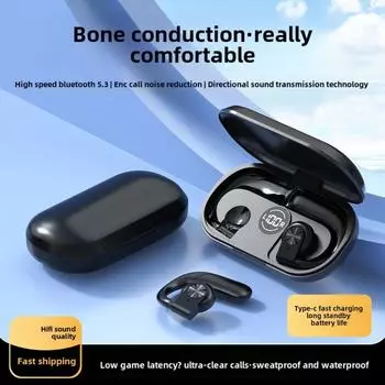 OWS Open Bluetooth Earphone GT03 Спортивные наушники с длительным сроком службы и цифровым дисплеем чёрный