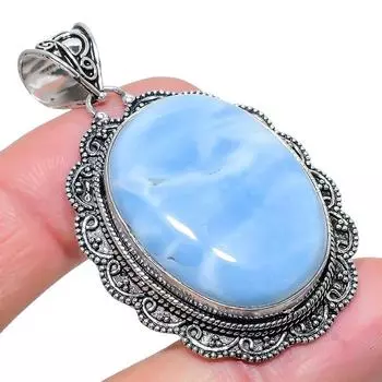 Owyhee Opal Gemstone Handmade 925 Sterling Silver Jewelry Pendant 2.17 AH-894 2.2 синий