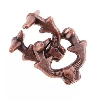 Голова быка замок разблокировать металл головоломка головоломка IQ вызов логическая игра для детей взрослых Juegos De Ingenio Rompecabe Rass