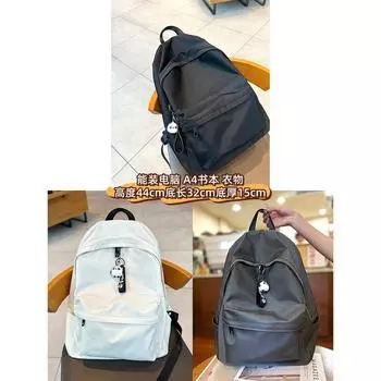 Oxford Cloth Backpack Unisex New Large Capacity Versatile Computer Backpack Leisure Lightweight Travel Hiking Backpack Black