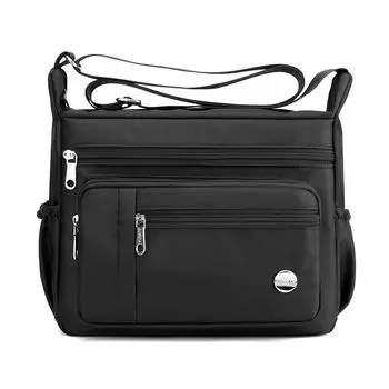 Oxford Cloth Nylon Lightweight Waterproof Middle-Aged and Elderly Cross-Body Bag Black small size