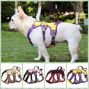 Oxford светоотражающий ремень на грудь для щенков нейлоновый поводок для собак ремень для шлейки для собак жилет для улицы one size-grey leash