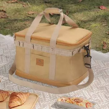 Оксфордская сумка для хранения на природе, экономия места, водонепроницаемая сумка-органайзер для барбекю, прочная портативная лямка, противоскользящая подставка для ног, уличное оборудование CHINA