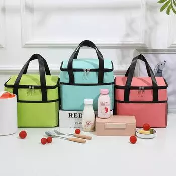 Оксфордская сумка для обеда из алюминиевой фольги, ткань Оксфорд, изоляционная сумка Оксфорд, многоразовая детская сумка