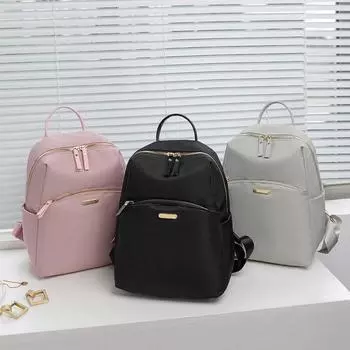 Оксфордский небольшой рюкзак, однотонный женский рюкзак, дорожная сумка серый