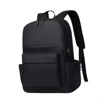 Оксфордский рюкзак для ноутбука, компьютерная сумка, подарочный водонепроницаемый органайзер с USB-портом для зарядки Deep Gray