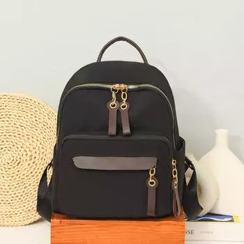 Оксфордский рюкзак женский дорожный рюкзак большой вместимости цветной блок школьный рюкзак для школьников чёрный