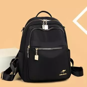 Оксфордский рюкзак, женский школьный рюкзак большой вместимости, дорожный рюкзак чёрный