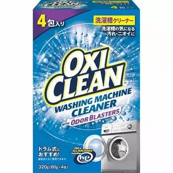 OXICLEAN Oxyclean Очиститель для стиральных машин 320 г x 4 Дезодорант Стерилизация Без Хлора (80г пакетики)
