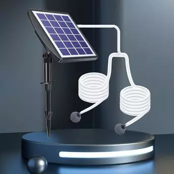 Оксигенатор для аквариума на солнечной энергии с трубчатым воздушным насосом для аквариума, высокоэффективное устройство для оксигенации рыбы для пруда с открытым бассейном