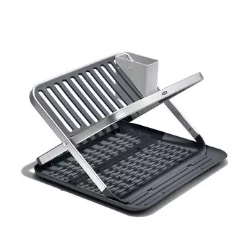 OXO Foldable Dish Rack Flat Dish Rack серый