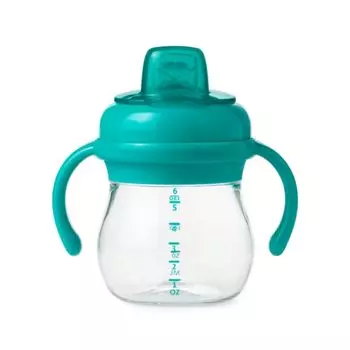 OXO Tot Glow Soft Spout Cup with Teal FDOX61127500 Handle,