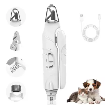 oyaka Pet Nail Clipper Cat Dog Кролик Кусачки для ногтей LED Перезаряжаемый шлейка Кусачки для ногтей для кошек и собак Чехол для хранения ногтей Дизайн для маленьких собак Новички