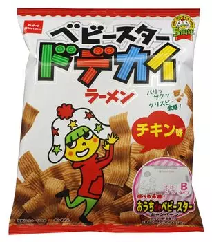 Oyatsu Company Baby Star Dodekai Ramen со вкусом курицы 68 г x 12 пакетиков