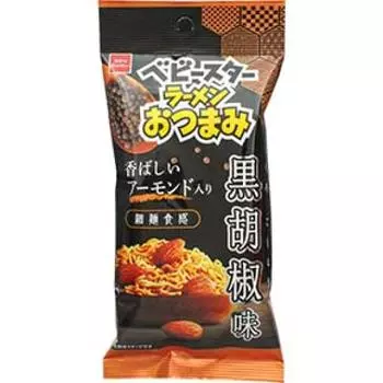 Oyatsu Company Baby Star Ramen Snacks со вкусом перца и ароматом x1 коробка (Черный миндаль) (10 мешков)