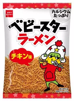 Oyatsu Company Baby Star Ramen со вкусом курицы 68 г x 12 пакетиков [Официальный] (Много кальция, Рецепты, Кулинария, Закуски)