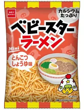 Oyatsu Company Baby Star Ramen Tonkotsu со вкусом соевого соуса 20 г x 30 пакетиков с кальцием Рецепт Дагаси [Официальный] (Много пакетиков)