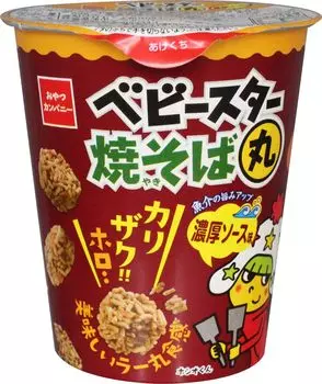 Oyatsu Company Baby Star Якисоба Мару Соус Вкус 59 г x 12 шт. Легко выбрать сытную закуску [Официальный] (укусить чашку, вверх, еда)