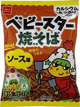 Oyatsu Company Baby Star Якисоба со вкусом 21 г x 30 пакетиков