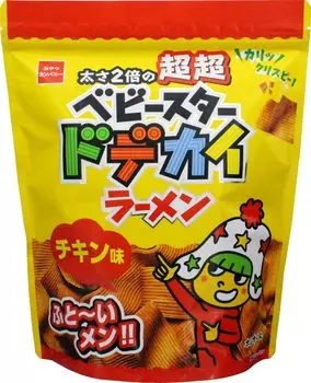 Oyatsu Company Super Super Baby Star Dodekara Men со вкусом курицы 135 г x 12 пакетиков Кондитерская густая лапша Объемная молния [Официальный] (Закуска включена)