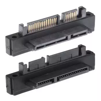 OZ 90 градусов 7 + 15-контактный разъем SATA «папа-мама» Порт-адаптер для SATA HDD SSD right