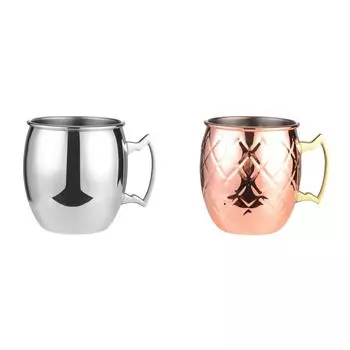 OZ Москва Мул Кружка Из Нержавеющей Стали Пивная Чашка Коктейльная Кружка Кофейная Чашка (Серебро Б)