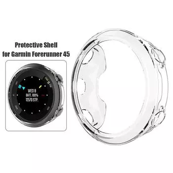 OZ Soft Transparent TPU Case for Forerunner 45 Protector Cover (White)