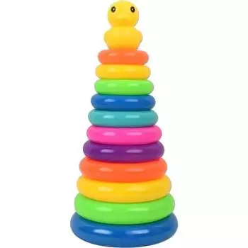Oz Toy 11-ступенчатый набор для метания колец в виде утенка, разноцветный, 1 набор, корейские детские товары