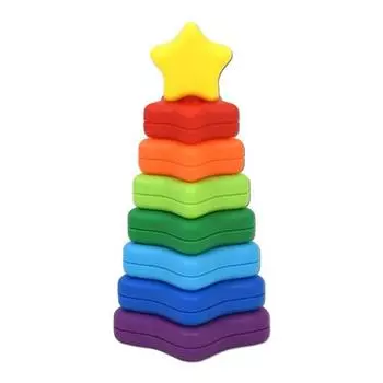 Oz Toy Infant Mingli Star Star Stacking Tower Ring Stacking Set, случайная доставка, 1 комплект, корейские детские товары