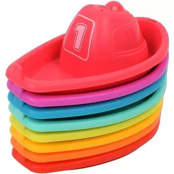 Oz Toy Rainbow Boat Игрушки для купания в воде, набор из 8 предметов, разные цвета, популярные корейские игрушки