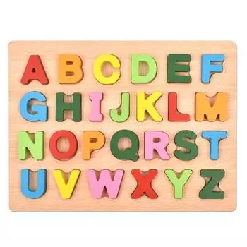 Oz Toy Wooden Alphabet 3D Puzzle Set, корейские популярные головоломки