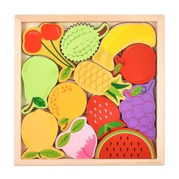 Oz Toy Wooden Balance Picture Matching Domino Puzzle Fruit, Korean popular puzzles
