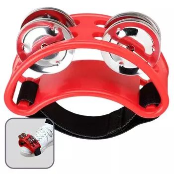 ozgram Foot Tambourine Foot Percussion Foot Tambourine Cajon Acoustic Footbell Performance Musical Instrument Karaoke Enlivenment [Красный] красный