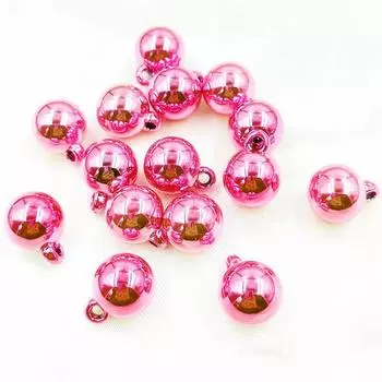 Ожерелье 10 шт. гальваническое подсвечивание отверстие для подвешивания металлическая текстура круглые бусины модные ювелирные изделия аксессуары материалы ручной работы браслет своими руками синий