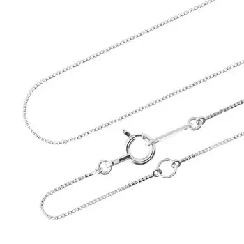 Ожерелье 40 см венецианская цепь K10 белое золото [PePe] 0,5 мм [8331200105]