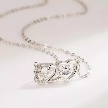 Ожерелье «520 Любовь», Ожерелье с простым и легким роскошным дизайном, Подарочное украшение для девушки