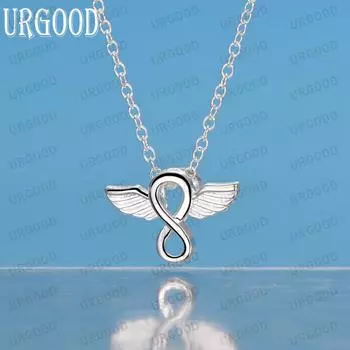 Ожерелье Ангел из стерлингового серебра 925 пробы Модные свадебные украшения O-40CM