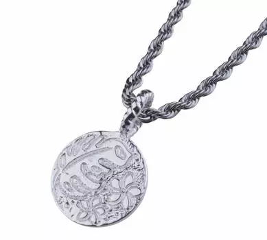 Ожерелье Avalent из серебра 925 пробы Гавайские украшения Ожерелье из монеты Plumeria Monstera Ожерелье из серебра 925 пробы Серебряное ожерелье из монеты Гипоаллергенный к металлам поставляется