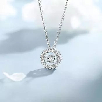 Ожерелье «Бьющееся сердце» для женщин, легкое, роскошное, нишевый дизайн, цепочка из нержавеющей стали с подсолнухом и ключицей